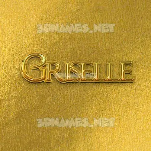 griselle in All Gold style - 3D name wallpaper