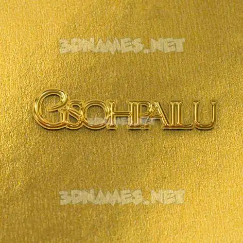 gsohpailu in All Gold style - 3D name wallpaper