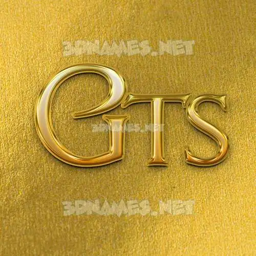 gts in All Gold style - 3D name wallpaper