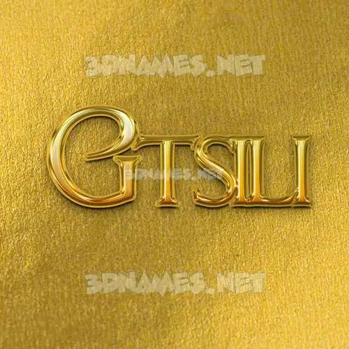 gtsili in All Gold style - 3D name wallpaper