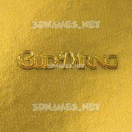 gud mrng in All Gold style - 3D name wallpaper gud mrng in All Gold style - 3D name wallpaper