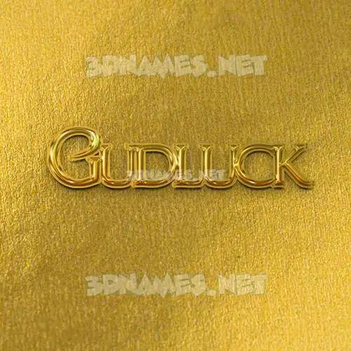 gudluck in All Gold style - 3D name wallpaper