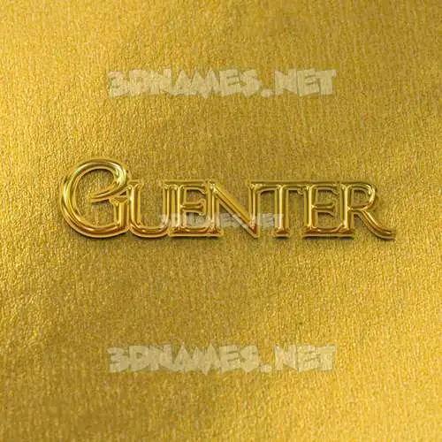 guenter in All Gold style - 3D name wallpaper