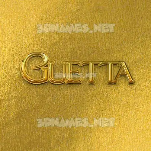 guetta in All Gold style - 3D name wallpaper guetta in All Gold style - 3D name wallpaper