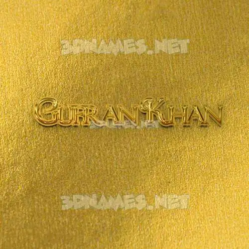 gufran khan in All Gold style - 3D name wallpaper gufran khan in All Gold style - 3D name wallpaper