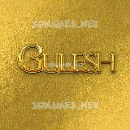 gulesh in All Gold style - 3D name wallpaper gulesh in All Gold style - 3D name wallpaper