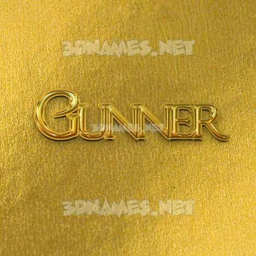 gunner in All Gold style - 3D name wallpaper gunner in All Gold style - 3D name wallpaper
