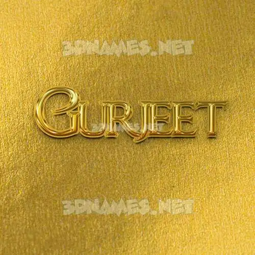 gurjeet in All Gold style - 3D name wallpaper