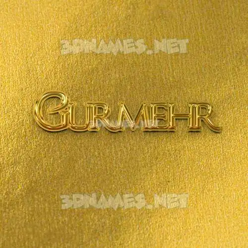 gurmehr in All Gold style - 3D name wallpaper