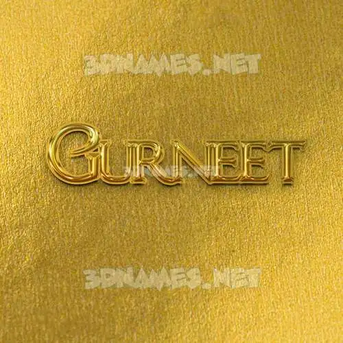 gurneet in All Gold style - 3D name wallpaper