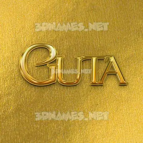 guta in All Gold style - 3D name wallpaper guta in All Gold style - 3D name wallpaper
