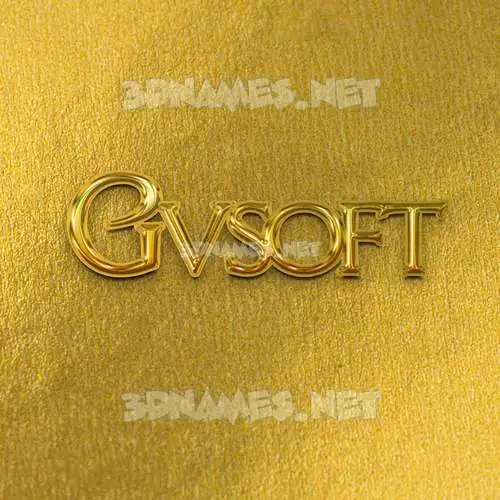 gvsoft in All Gold style - 3D name wallpaper gvsoft in All Gold style - 3D name wallpaper