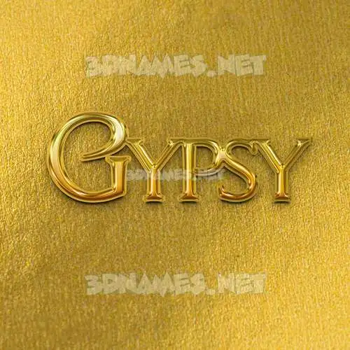 gypsy in All Gold style - 3D name wallpaper gypsy in All Gold style - 3D name wallpaper