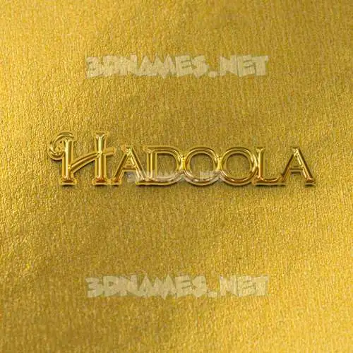 hadoola in All Gold style - 3D name wallpaper