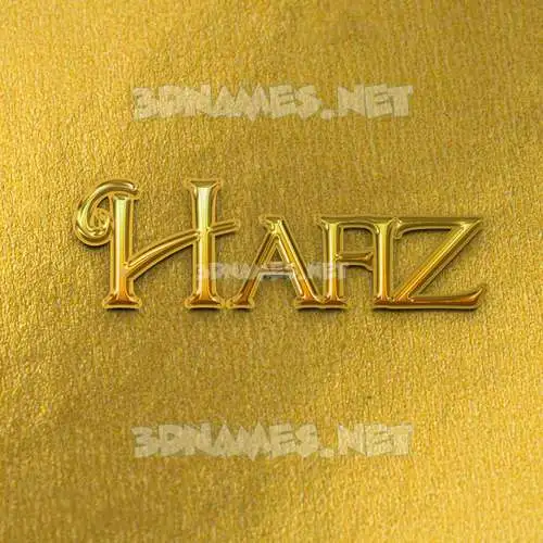 hafiz in All Gold style - 3D name wallpaper hafiz in All Gold style - 3D name wallpaper