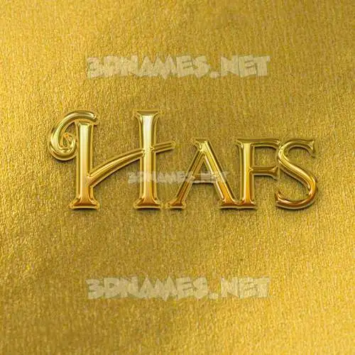 hafs in All Gold style - 3D name wallpaper hafs in All Gold style - 3D name wallpaper