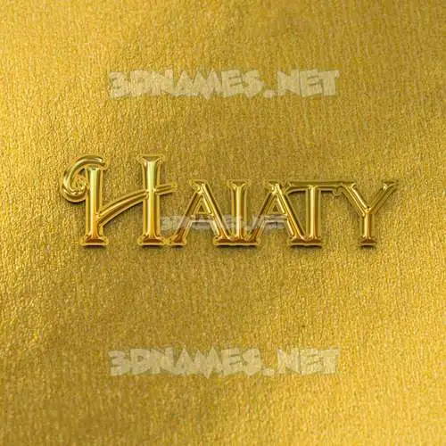 haiaty in All Gold style - 3D name wallpaper haiaty in All Gold style - 3D name wallpaper