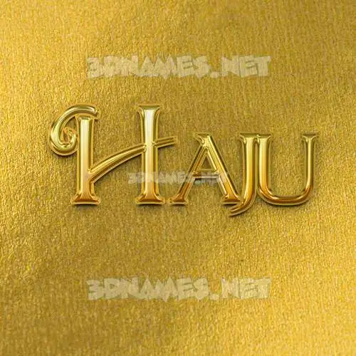 haju in All Gold style - 3D name wallpaper haju in All Gold style - 3D name wallpaper