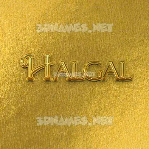 halgal in All Gold style - 3D name wallpaper