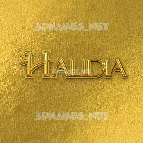 halidia in All Gold style - 3D name wallpaper halidia in All Gold style - 3D name wallpaper
