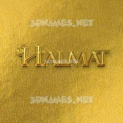 halmat in All Gold style - 3D name wallpaper