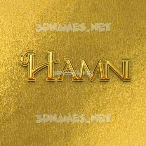 hamni in All Gold style - 3D name wallpaper hamni in All Gold style - 3D name wallpaper