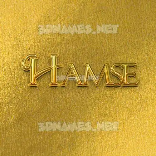 hamse in All Gold style - 3D name wallpaper hamse in All Gold style - 3D name wallpaper