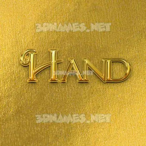 hand in All Gold style - 3D name wallpaper hand in All Gold style - 3D name wallpaper