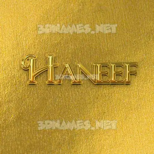 haneef in All Gold style - 3D name wallpaper haneef in All Gold style - 3D name wallpaper
