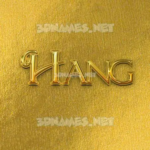 hang in All Gold style - 3D name wallpaper hang in All Gold style - 3D name wallpaper