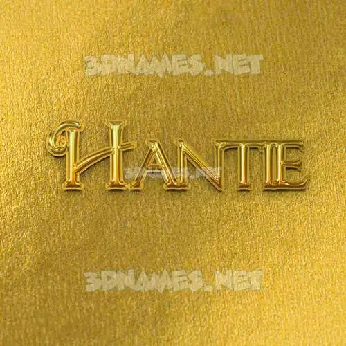 hantie in All Gold style - 3D name wallpaper hantie in All Gold style - 3D name wallpaper