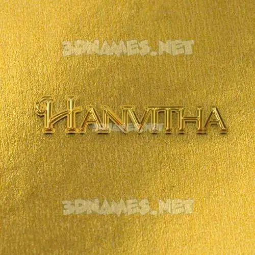 hanvitha in All Gold style - 3D name wallpaper hanvitha in All Gold style - 3D name wallpaper