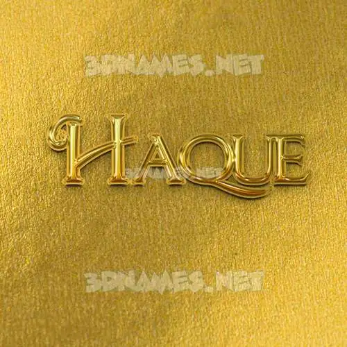haque in All Gold style - 3D name wallpaper haque in All Gold style - 3D name wallpaper