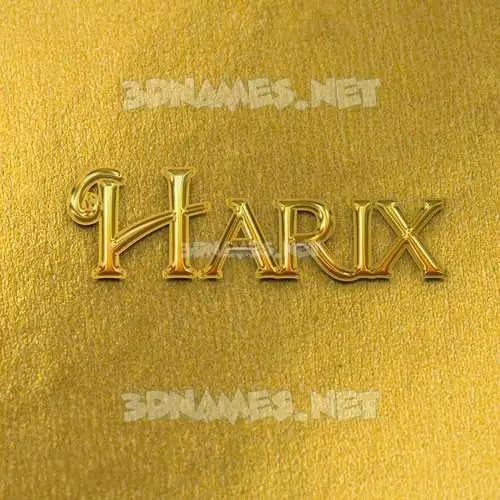 harix in All Gold style - 3D name wallpaper