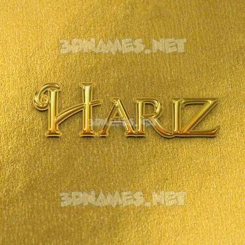 hariz in All Gold style - 3D name wallpaper hariz in All Gold style - 3D name wallpaper
