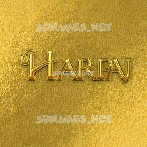 harpaj in All Gold style - 3D name wallpaper harpaj in All Gold style - 3D name wallpaper