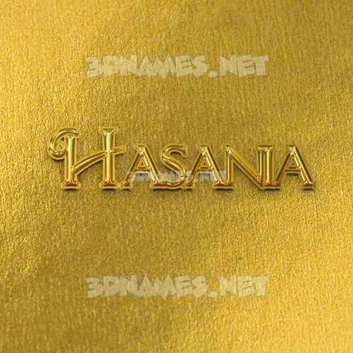 hasania in All Gold style - 3D name wallpaper