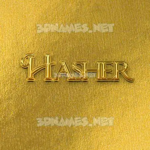 hasher in All Gold style - 3D name wallpaper hasher in All Gold style - 3D name wallpaper
