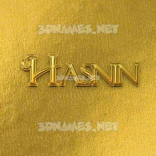 hasnin in All Gold style - 3D name wallpaper hasnin in All Gold style - 3D name wallpaper