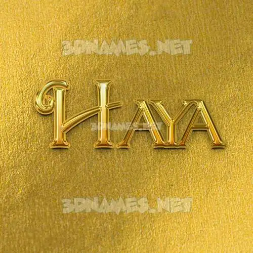 haya in All Gold style - 3D name wallpaper haya in All Gold style - 3D name wallpaper