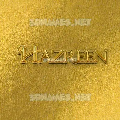 hazreen in All Gold style - 3D name wallpaper hazreen in All Gold style - 3D name wallpaper
