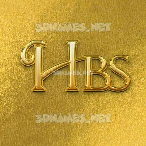 hbs in All Gold style - 3D name wallpaper hbs in All Gold style - 3D name wallpaper