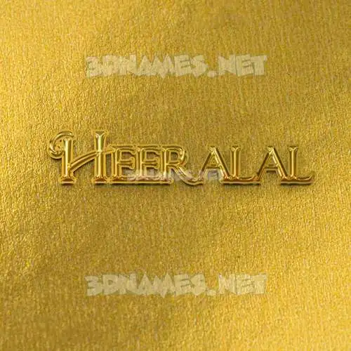 heeralal in All Gold style - 3D name wallpaper