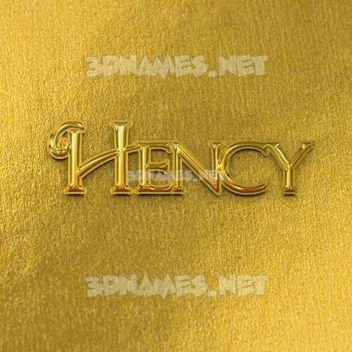 hency in All Gold style - 3D name wallpaper hency in All Gold style - 3D name wallpaper