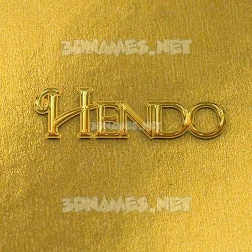 hendo in All Gold style - 3D name wallpaper hendo in All Gold style - 3D name wallpaper