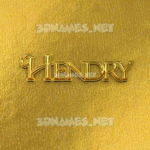 hendry in All Gold style - 3D name wallpaper hendry in All Gold style - 3D name wallpaper