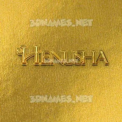 henusha in All Gold style - 3D name wallpaper henusha in All Gold style - 3D name wallpaper