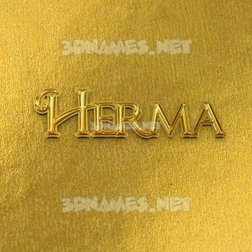 herma in All Gold style - 3D name wallpaper herma in All Gold style - 3D name wallpaper
