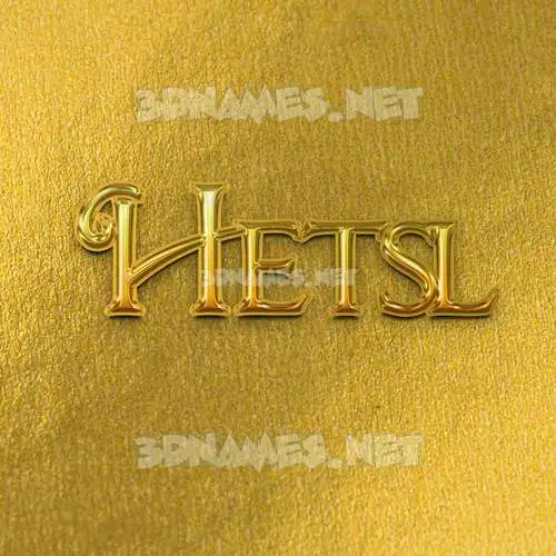 hetsl in All Gold style - 3D name wallpaper hetsl in All Gold style - 3D name wallpaper