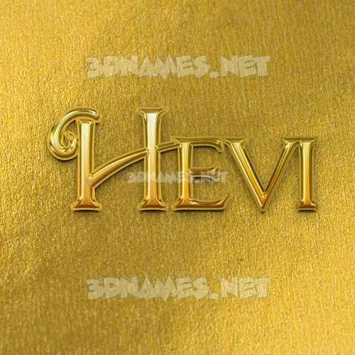 hevi in All Gold style - 3D name wallpaper hevi in All Gold style - 3D name wallpaper